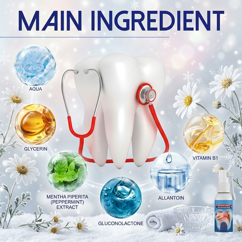 Special analgesic spray for toothache