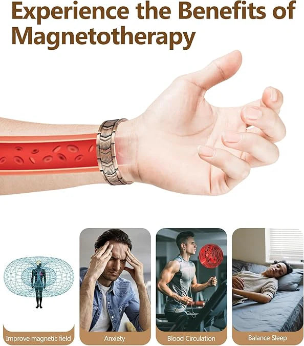 Copper Magnetic Power Bracelet — Boost Circulation, Banish Fatigue