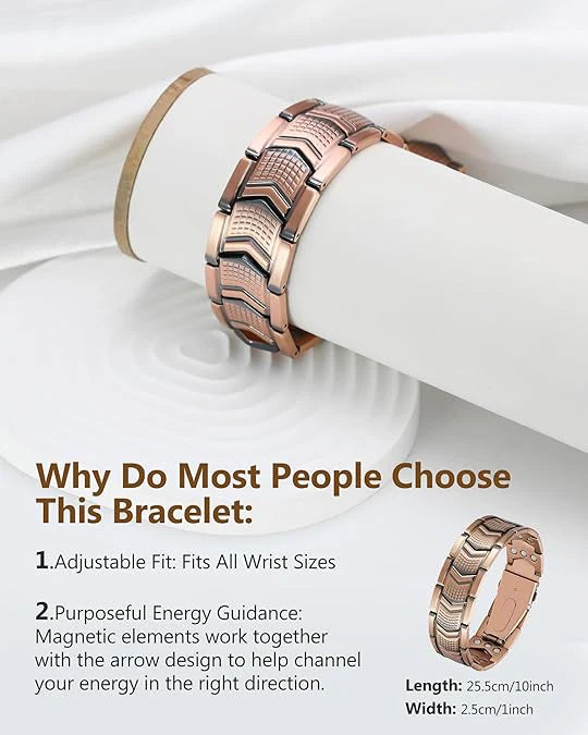 Copper Magnetic Power Bracelet — Boost Circulation, Banish Fatigue