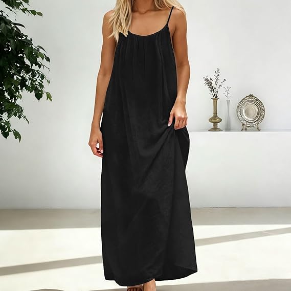 Women’s Backless Lounge Dress – Cozy, Layer-Friendly Winter Home Wear.