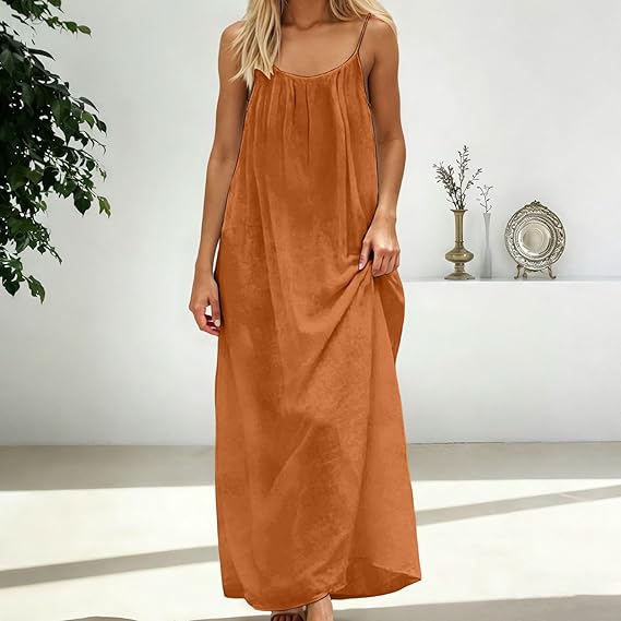 Women’s Backless Lounge Dress – Cozy, Layer-Friendly Winter Home Wear.