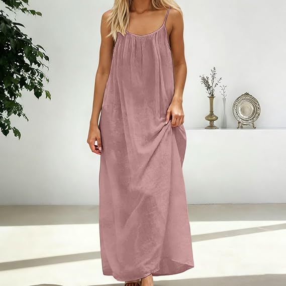 Women’s Backless Lounge Dress – Cozy, Layer-Friendly Winter Home Wear.