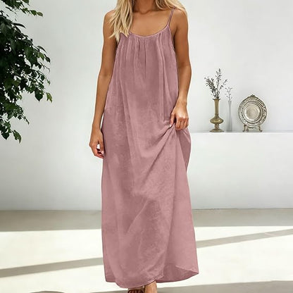 Women’s Backless Lounge Dress – Cozy, Layer-Friendly Winter Home Wear.
