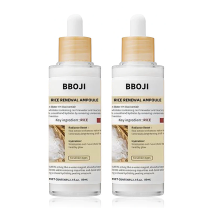 BBOJI® KeraErase Black Rice Renewal Ampoule, Glow Rice Essence Shot - Brightening, Exfoliating & Hydrating Serum, Suitable for All Skin Types.