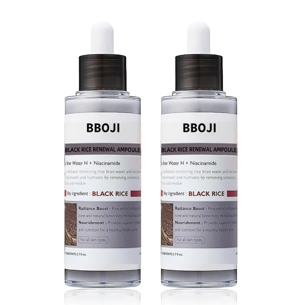 BBOJI® KeraErase Black Rice Renewal Ampoule, Glow Rice Essence Shot - Brightening, Exfoliating & Hydrating Serum, Suitable for All Skin Types.