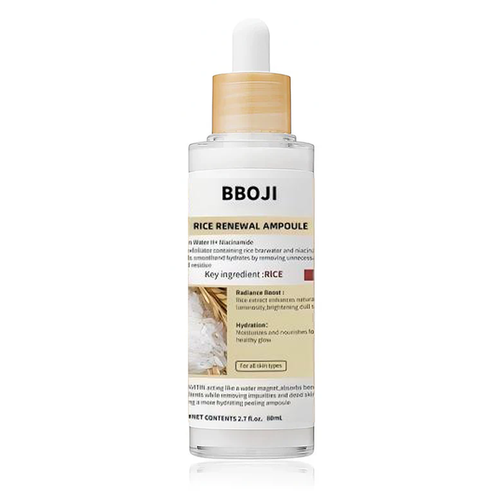BBOJI® KeraErase Black Rice Renewal Ampoule, Glow Rice Essence Shot - Brightening, Exfoliating & Hydrating Serum, Suitable for All Skin Types.