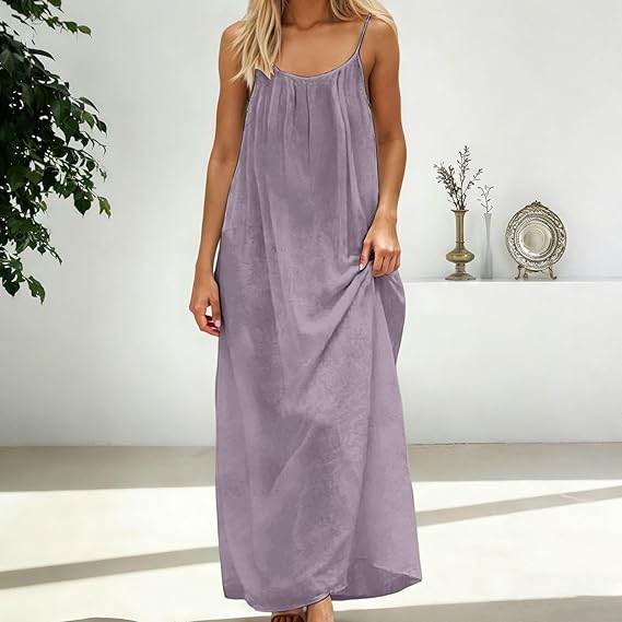 Women’s Backless Lounge Dress – Cozy, Layer-Friendly Winter Home Wear.