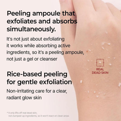 BBOJI® KeraErase Black Rice Renewal Ampoule, Glow Rice Essence Shot - Brightening, Exfoliating & Hydrating Serum, Suitable for All Skin Types.