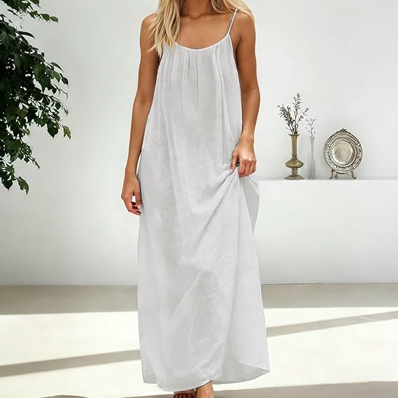 Women’s Backless Lounge Dress – Cozy, Layer-Friendly Winter Home Wear.
