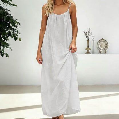Women’s Backless Lounge Dress – Cozy, Layer-Friendly Winter Home Wear.