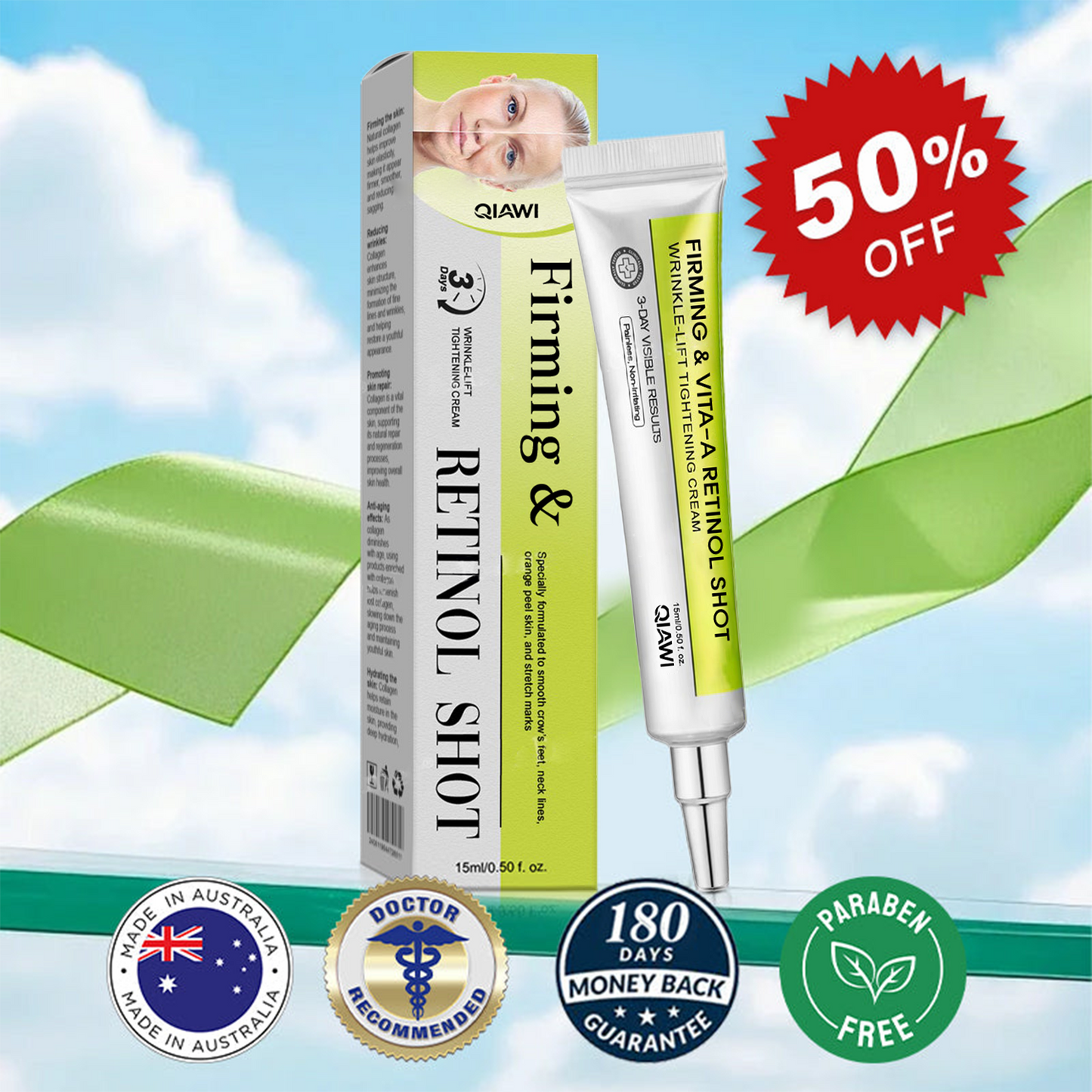 ⚡️QIAWI™✨Firming & Vita-A Retinol Shot Wrinkle-Lift Tightening cream.💫