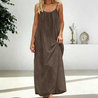 Women’s Backless Lounge Dress – Cozy, Layer-Friendly Winter Home Wear.