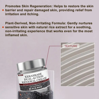 BBOJI® KeraErase Dual-Action Renewal Cream | Black Rice Skin Repair Essence Cream (Removes warts and skin growths, improves keratin buildup and seborrheic dermatitis, follicular keratosis, age spots, and bruising)