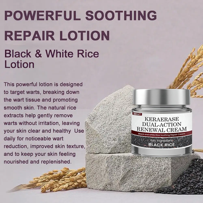 BBOJI® KeraErase Dual-Action Renewal Cream | Black Rice Skin Repair Essence Cream (Removes warts and skin growths, improves keratin buildup and seborrheic dermatitis, follicular keratosis, age spots, and bruising)