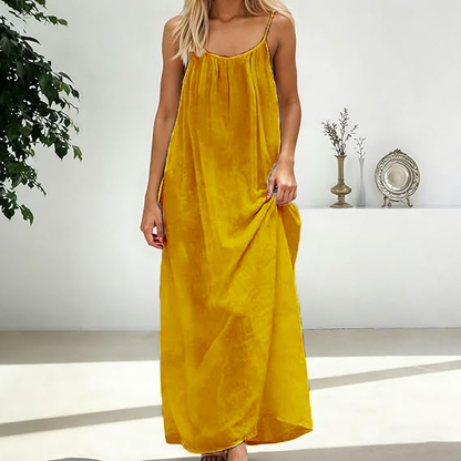 Women’s Backless Lounge Dress – Cozy, Layer-Friendly Winter Home Wear.