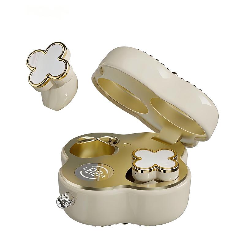 🔥 AQA® Four-Leaf Clover AI Translator Wireless Earbuds 🎀 Earphones/Translator/Earrings/Necklaces 4 in 1 🌸 Perfect Gift 🎁