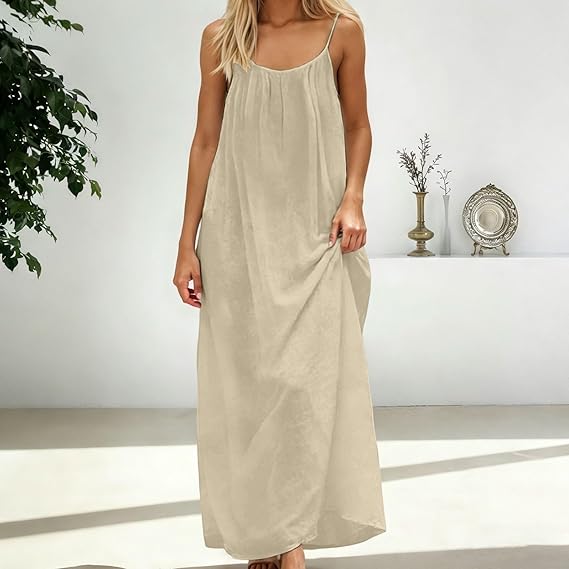 Women’s Backless Lounge Dress – Cozy, Layer-Friendly Winter Home Wear.