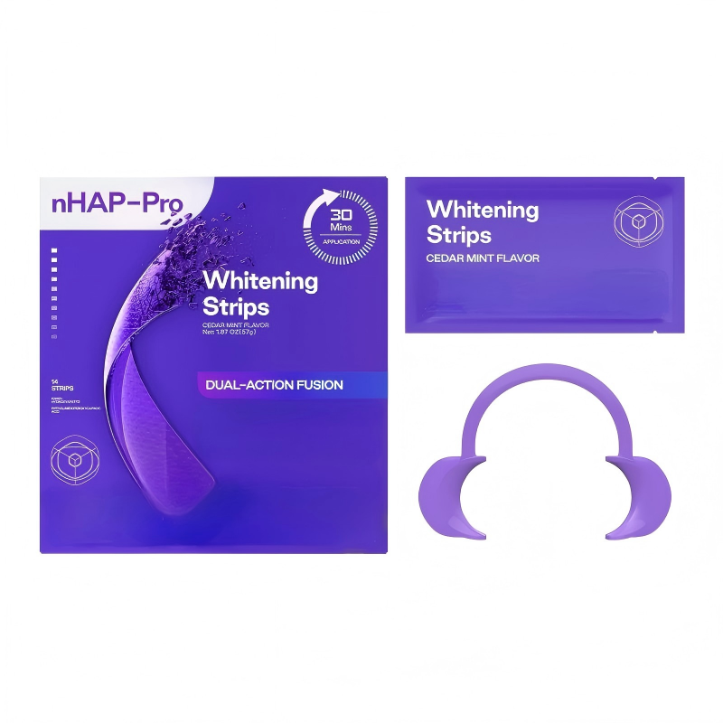 Purple Teeth Whitening Strips With Free Cheek Retractor