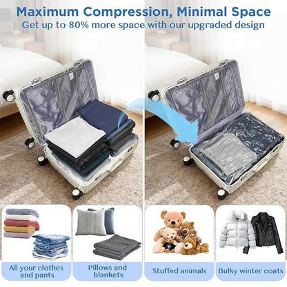🔥QIAWI® Cordless Travel Vacuum Pump + Storage Compression Bag Set