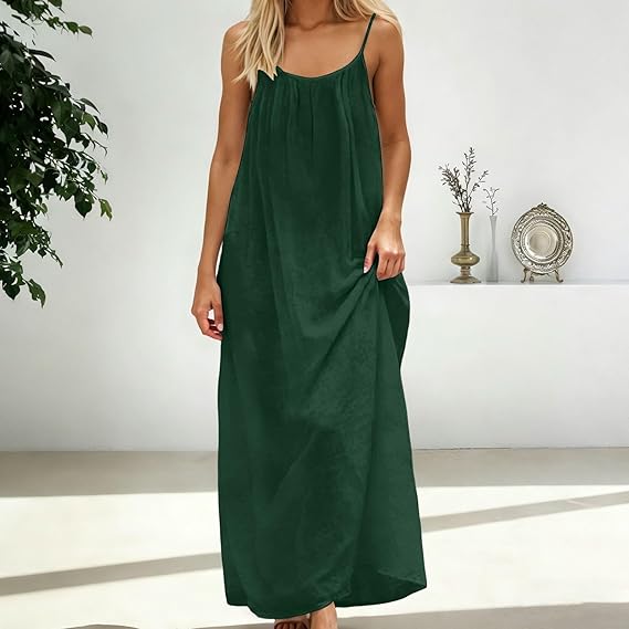 Women’s Backless Lounge Dress – Cozy, Layer-Friendly Winter Home Wear.