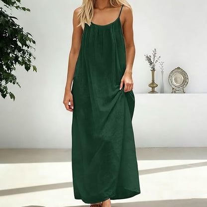 Women’s Backless Lounge Dress – Cozy, Layer-Friendly Winter Home Wear.