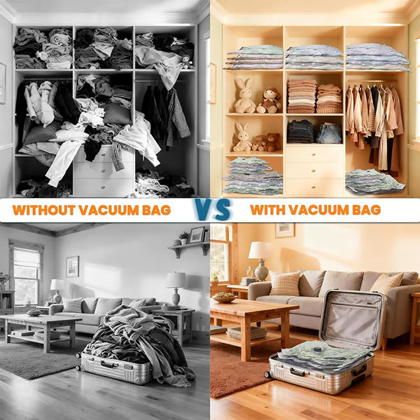 🔥QIAWI® Cordless Travel Vacuum Pump + Storage Compression Bag Set