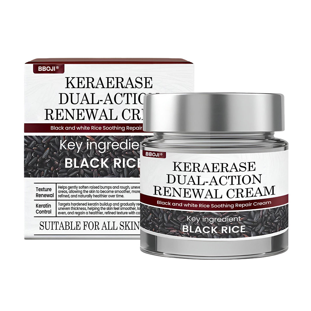 BBOJI® KeraErase Dual-Action Renewal Cream | Black Rice Skin Repair Essence Cream (Removes warts and skin growths, improves keratin buildup and seborrheic dermatitis, follicular keratosis, age spots, and bruising)