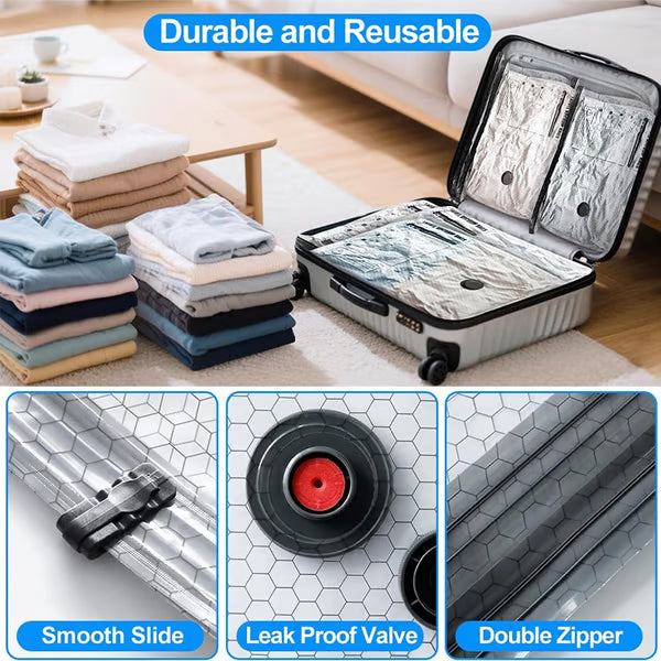 🔥QIAWI® Cordless Travel Vacuum Pump + Storage Compression Bag Set