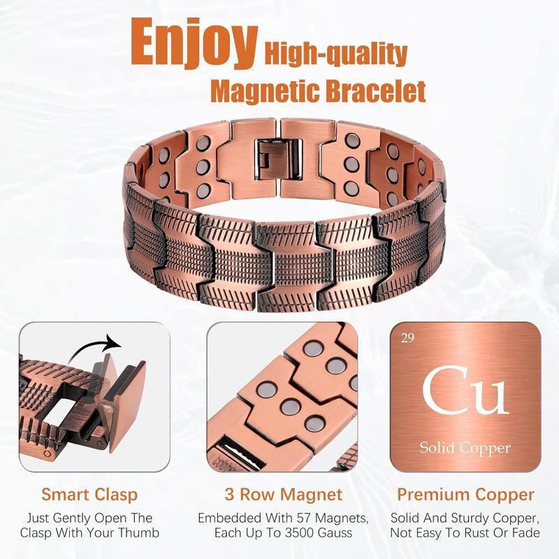 Copper Magnetic Power Bracelet — Boost Circulation, Banish Fatigue