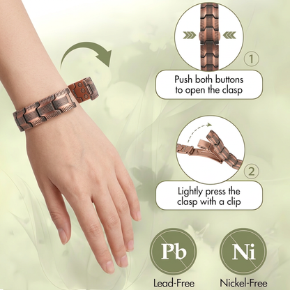 Copper Magnetic Power Bracelet — Boost Circulation, Banish Fatigue