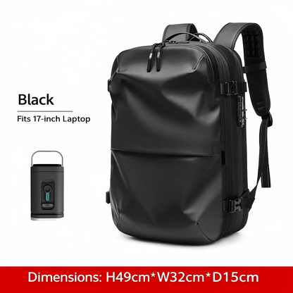 A vacuum-compression backpack designed — durable, well-structured, and built to carry more for everyday versatility.