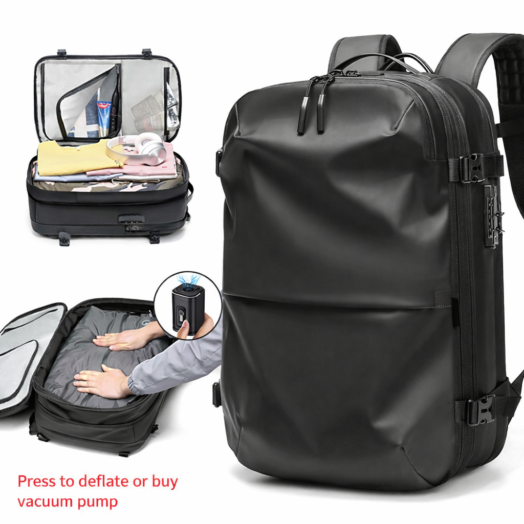 A vacuum-compression backpack designed — durable, well-structured, and built to carry more for everyday versatility.