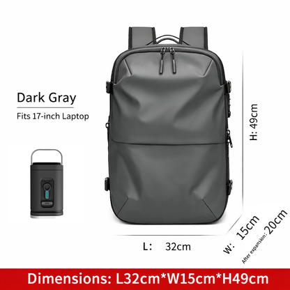 A vacuum-compression backpack designed — durable, well-structured, and built to carry more for everyday versatility.