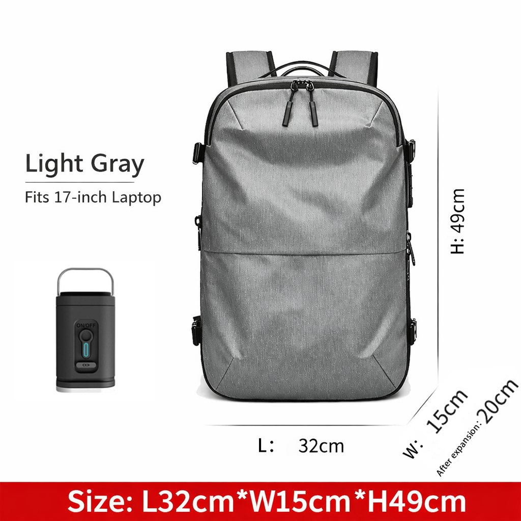 A vacuum-compression backpack designed — durable, well-structured, and built to carry more for everyday versatility.