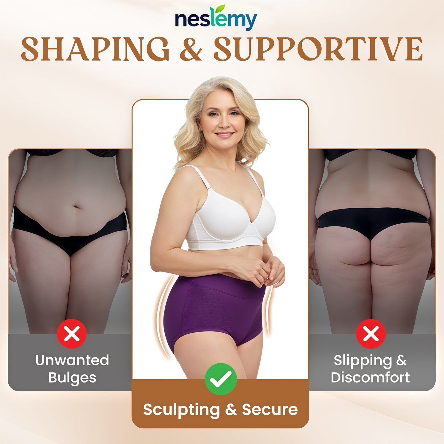 🔥NESLEMY™ - Elegant, Comfortable High - Waist Leakproof Panties for Senior