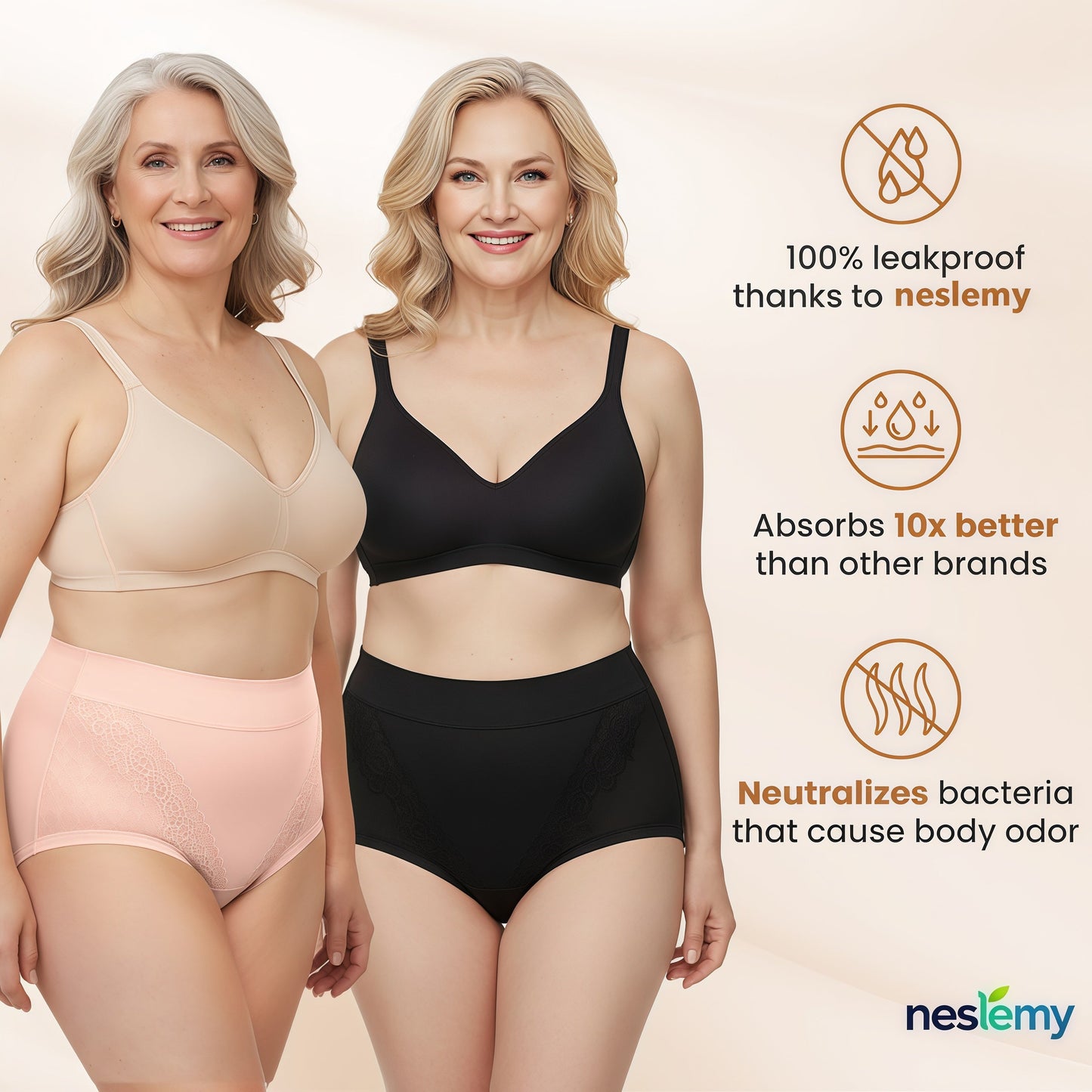 🔥NESLEMY™ - Elegant, Comfortable High - Waist Leakproof Panties for Senior
