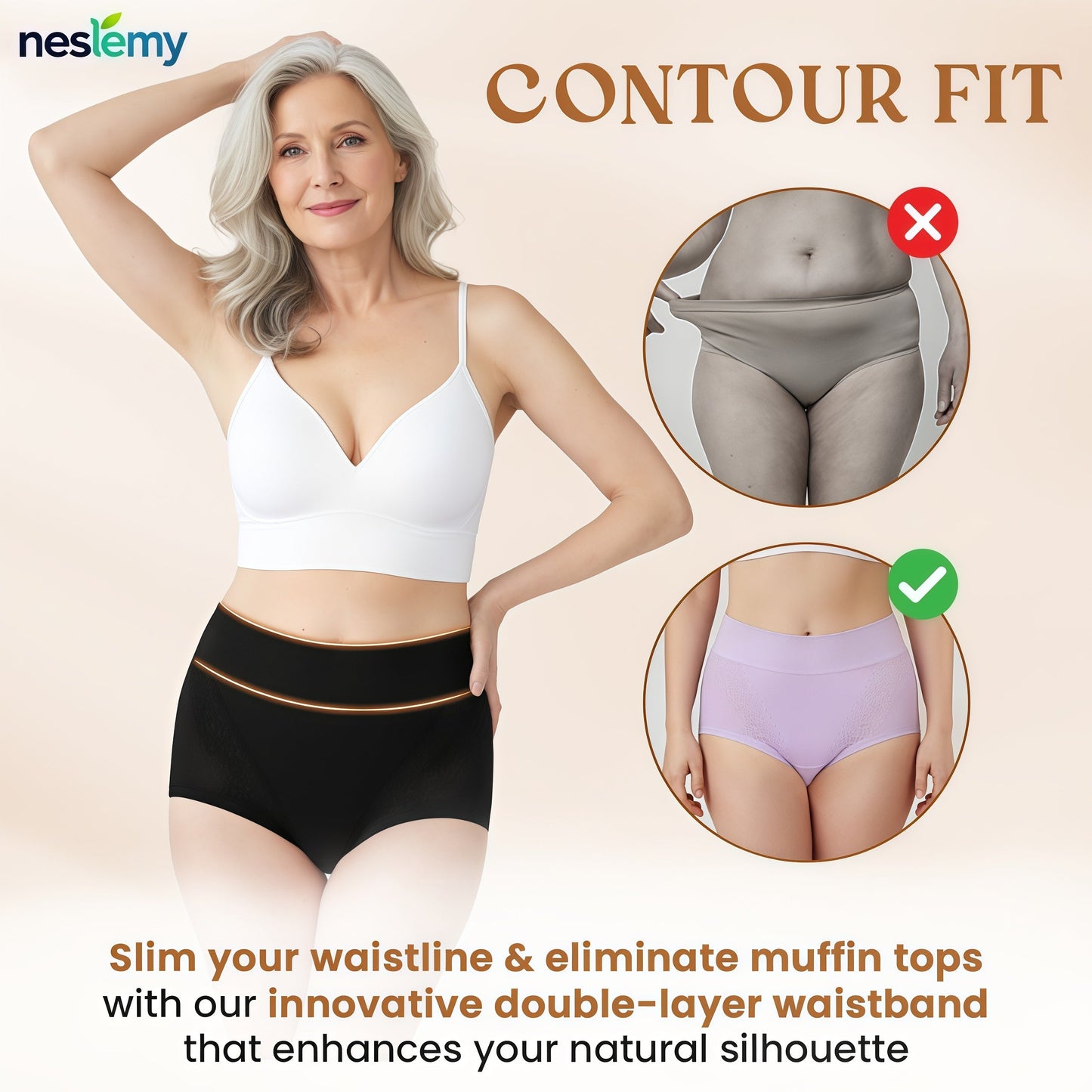 🔥NESLEMY™ - Elegant, Comfortable High - Waist Leakproof Panties for Senior