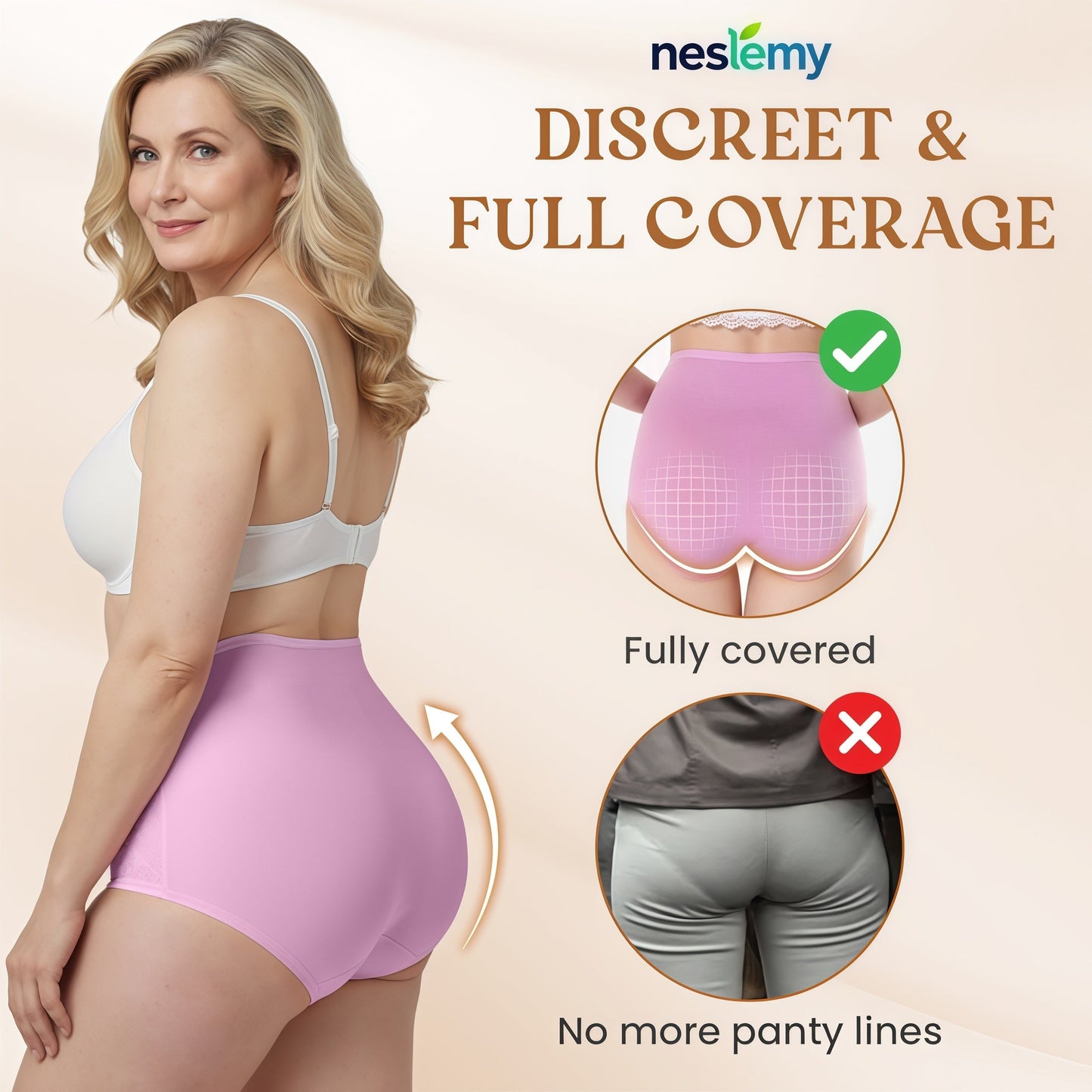 🔥NESLEMY™ - Elegant, Comfortable High - Waist Leakproof Panties for Senior