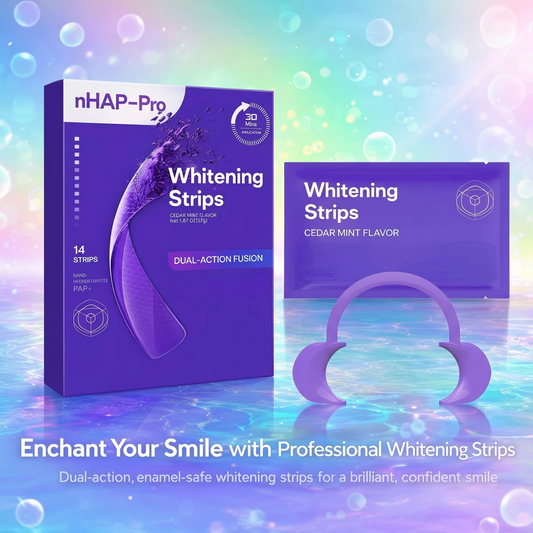 Purple Teeth Whitening Strips With Free Cheek Retractor